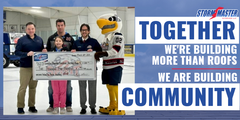 Storm Master Exteriors Donates $2,500 to Youth Hockey Association
